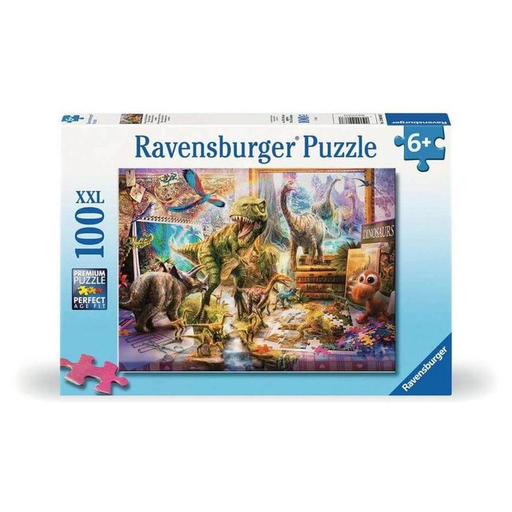 Ravensburger 100 db-os XXL puzzle - Dinoszauruszok szabadlábon (12000863)