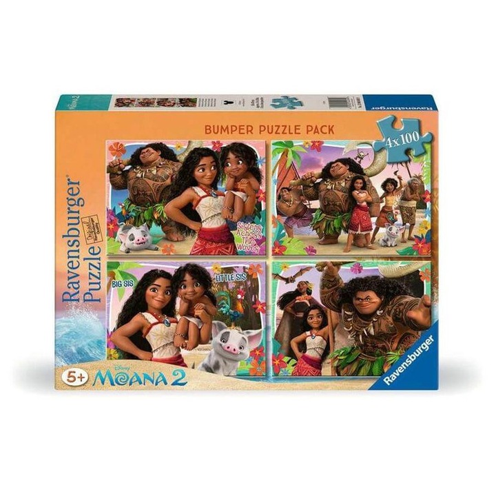 Ravensburger 4 x 100 db-os puzzle - Vaiana (12004069)