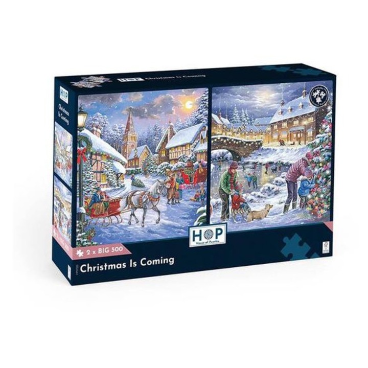 House of Puzzles 2 x 500 db-os XXL puzzle - Christmas Is Coming (0720)