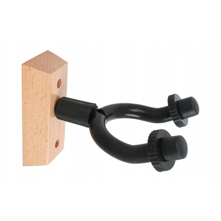 Suport perete pentru chitara Kaline, metal-lemn, protectie PVC, 13cm