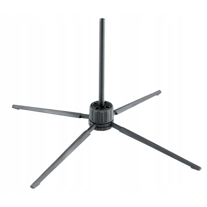 Suport stativ K&M pentru flaut alto și tenor, pliabil, stabilitate 4 picioare, 145 mm