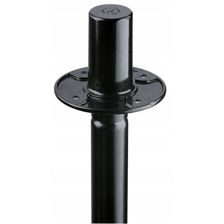 Suport cu flanșă adaptor K&M 19656, 35 mm, aliaj de zinc, negru