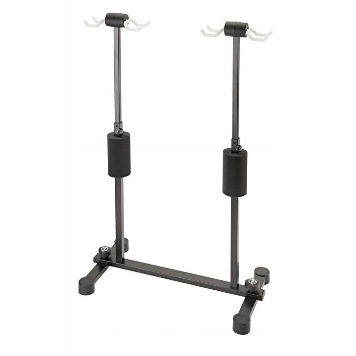 Suport K&M pentru 4 chitare, negru, reglabil, pliabil