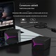 Геймърски тонколони 2.0, 3.5мм свързване, USB захранване, PC тонколони, стерео, RGB осветление, подходящи за компютри, телевизори, таблети, игрови конзоли и други устройства, черни