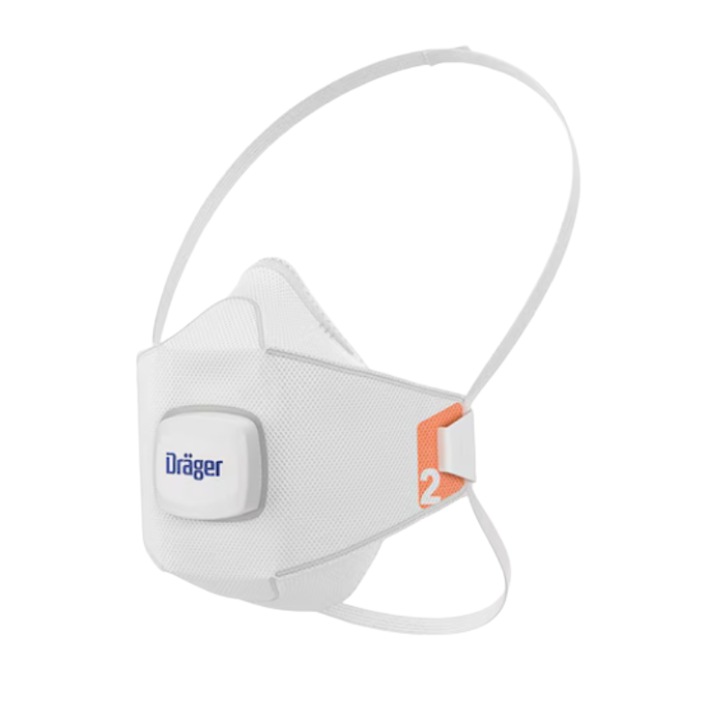 Masca de protectie Drager X-plore 1930 V FFP3 NR D, pliabila, material filtrant CoolSAFE, alb, unica folosinta