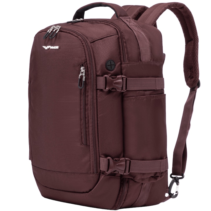 Wings kompakt 2 az 1-ben hátizsák táska, ingyenes kézipoggyász Wizz Air & Ryanair-hez, 40x25x15+5 cm, könnyű, szellőző, ideális városi kirándulásokhoz