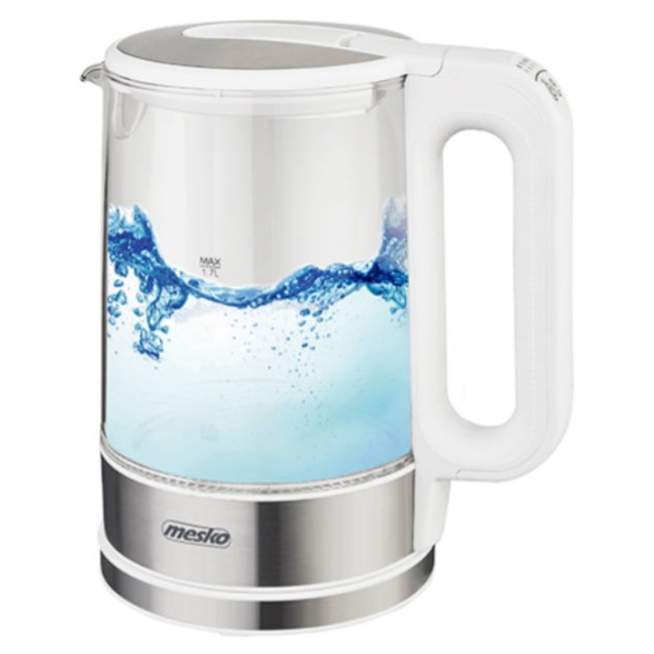 Vízforraló Mesko MS 1301w, 1850 W, 1.7 L Fehér/Átlátszó