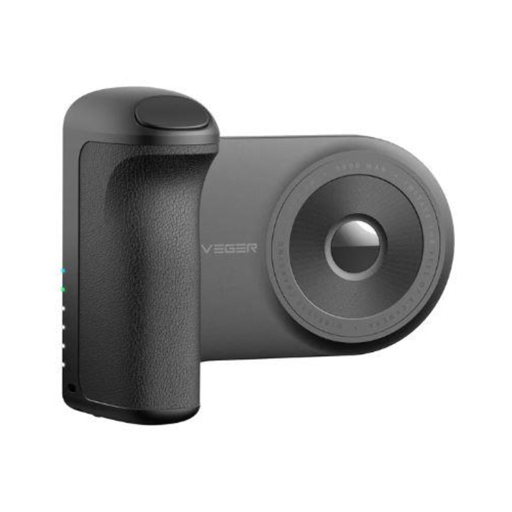 Külső akkumulátor Veger Tourist W0569, 5000 mAh, 5 W, Mágneses Vezeték Nélküli, Bluetooth, 6 LED Fekete