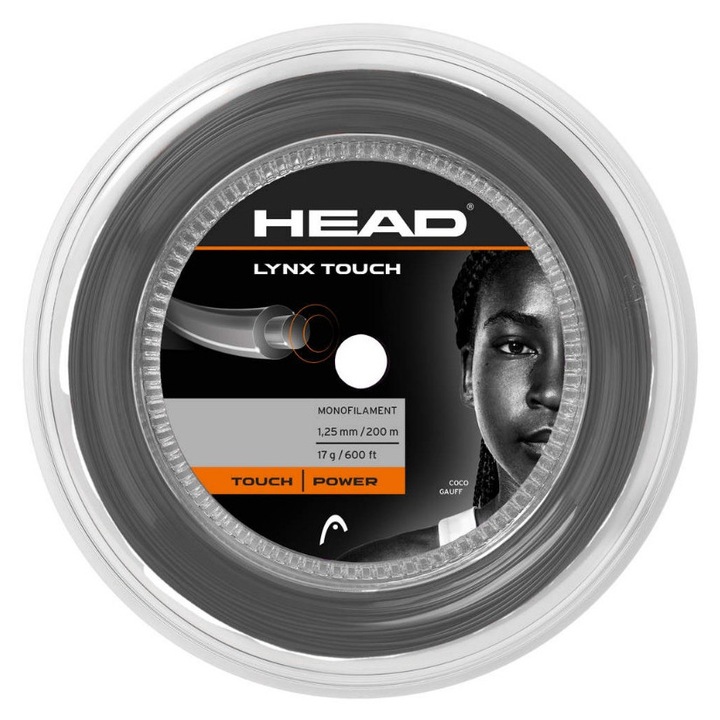 Set corzi tenis HEAD Lynx Touch 1.25mm gri 12m
