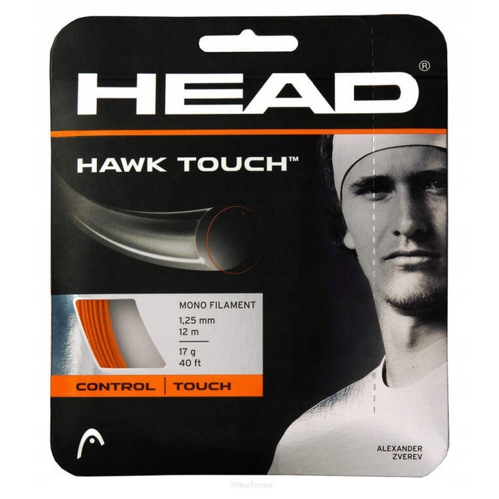 Corzi tenis Head Hawk Touch 12m 1.30mm rosu, monofilament, control maxim
