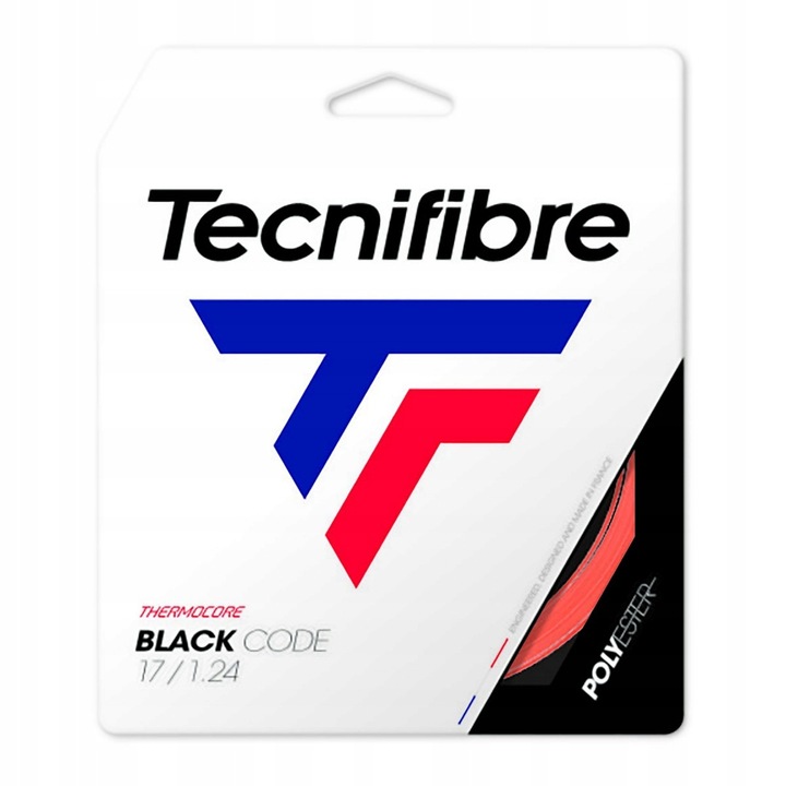 Tenishúrok Tecnifibre BLACK CODE Fire 1.24, átmérő 1.24mm, hossz 12.2m, poliészter
