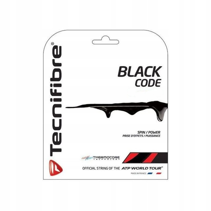 Tecnifibre Black Code 1.32mm tenisz húr, fekete, 12m