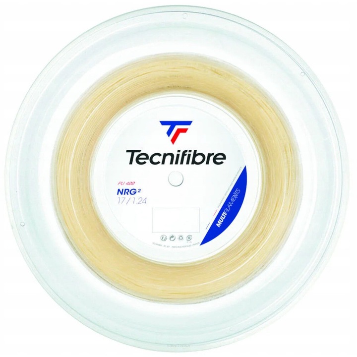 Tecnifibre NRG2 multifilament tenisz húr, PU Inside 400, 1.24mm, 12m, natúr