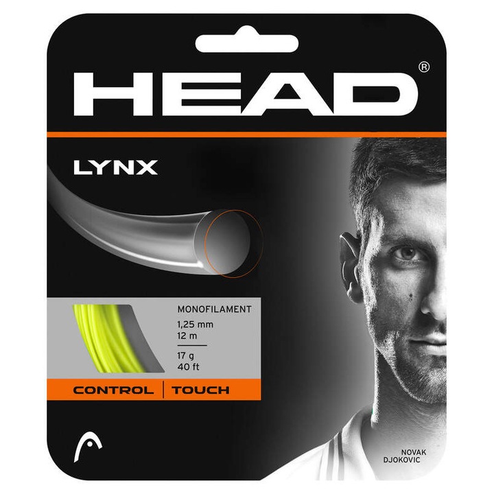 Tenishúr HEAD LYNX 1.20 mm sárga 12m, poliészter, kontroll és erő
