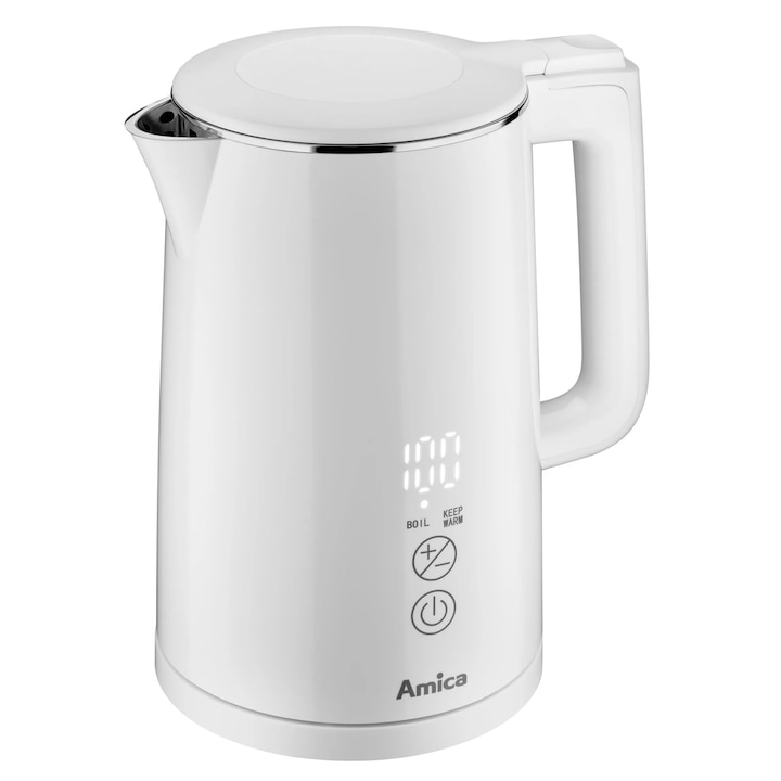 Fierbator electric PRIME3 SEK31, 800W, 0,8L, control tactil, regulator de temperatura, negru, 16x13x22cm