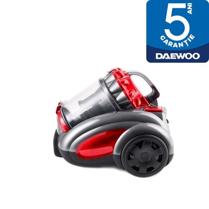 Aspirator fara sac Daewoo RCC-250R-2, 2.5 L, 800 W Rosu