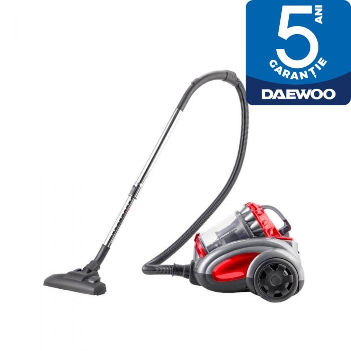 Aspirator fara sac Daewoo RCC-250R-2, 2.5 L, 800 W Rosu