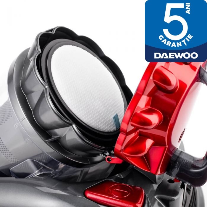 Aspirator fara sac Daewoo RCC-250R-2, 2.5 L, 800 W Rosu