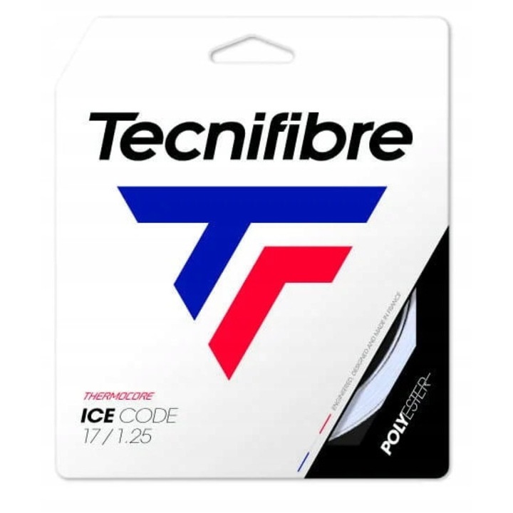 Nadaras tenis Tecnifibre Ice Code 12m, alb, 1.3mm, co-poliester