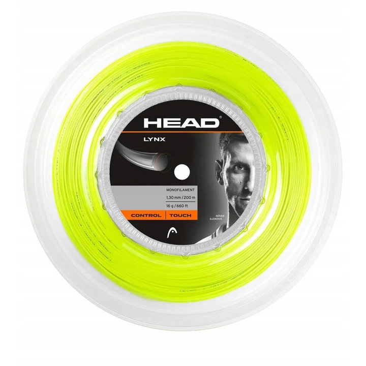 Coarda de tenis HEAD Lynx 200m, galben, 1.30mm, poliester