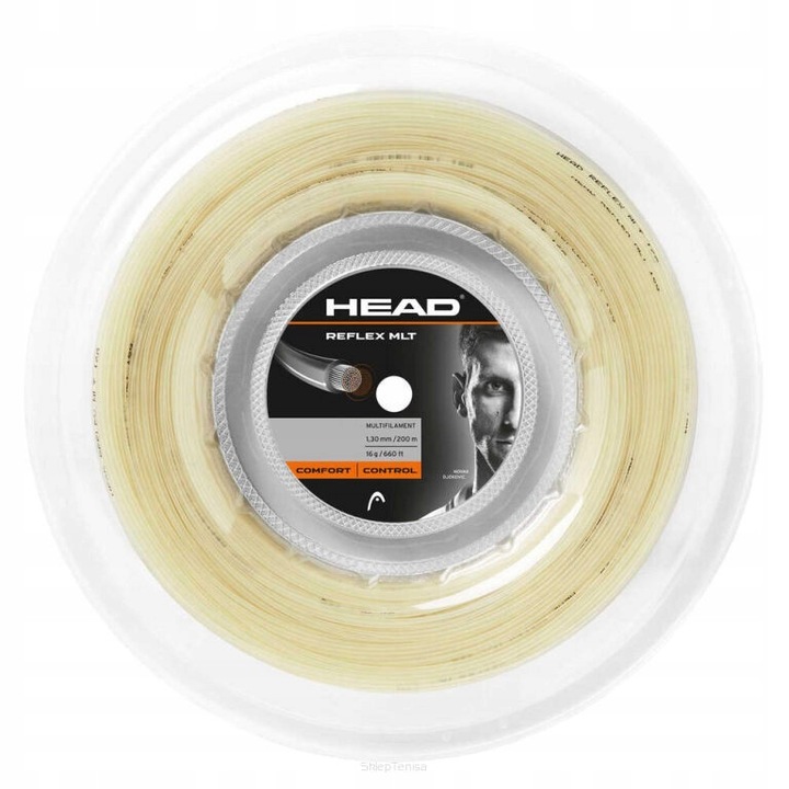Coardă de tenis Head Reflex MLT 1.25, 12m, natural, textil