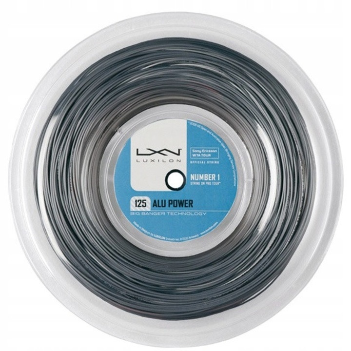 Coardă de tenis, Luxilon Alu Power, 1.25mm, argintiu, 12m