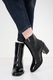 Zadig & Voltaire, Botine din piele cu aspect lacuit Preiser, Negru