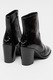 Zadig & Voltaire, Botine din piele cu aspect lacuit Preiser, Negru