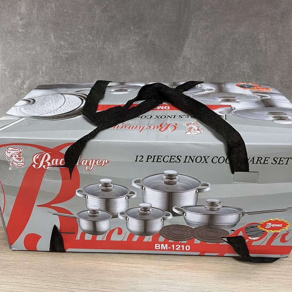 Fire-King Bake and Serve 12ピースセット 新品 Set oale inox Bachmayer 12 piese, capace din sticla