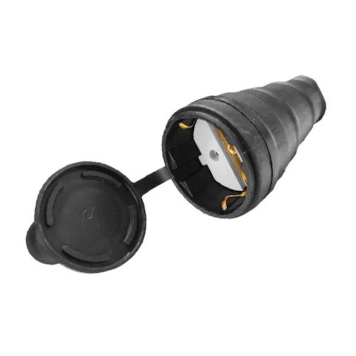 Комплект многократен разклонител с 5 гнезда, KLAUS, гумен, 16 ампера, мобилен