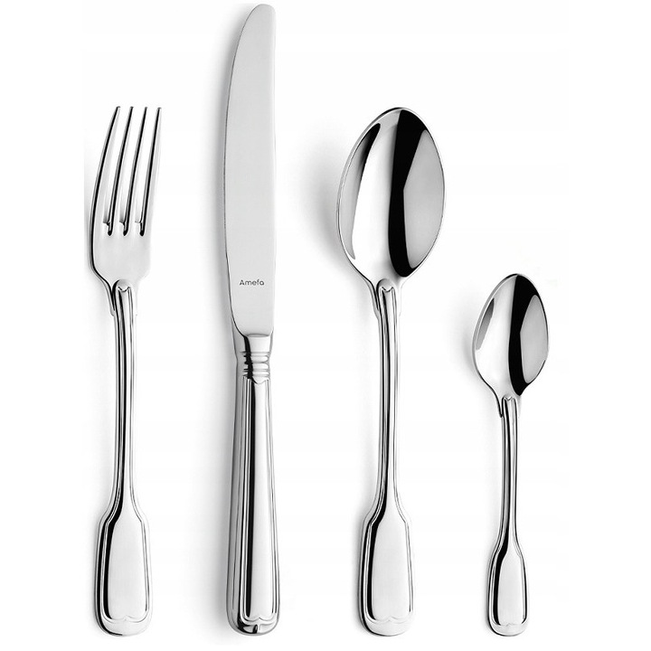 Set Tacamuri Amefa Augsburger Faden, 24 piese, inox, 6 persoane