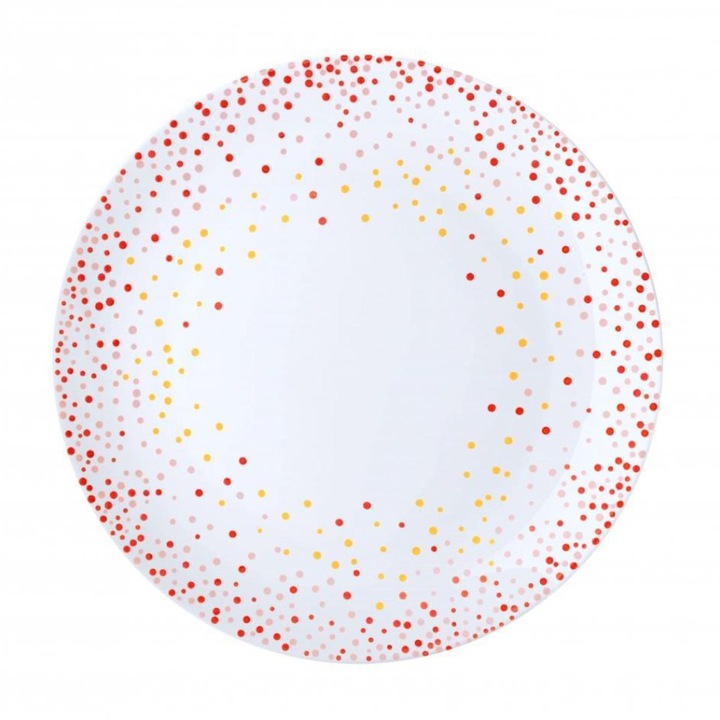 Farfurie Intinsă ELCADIS PRO Bujor, Opal Alb, 27cm, design elegant, durabilitate