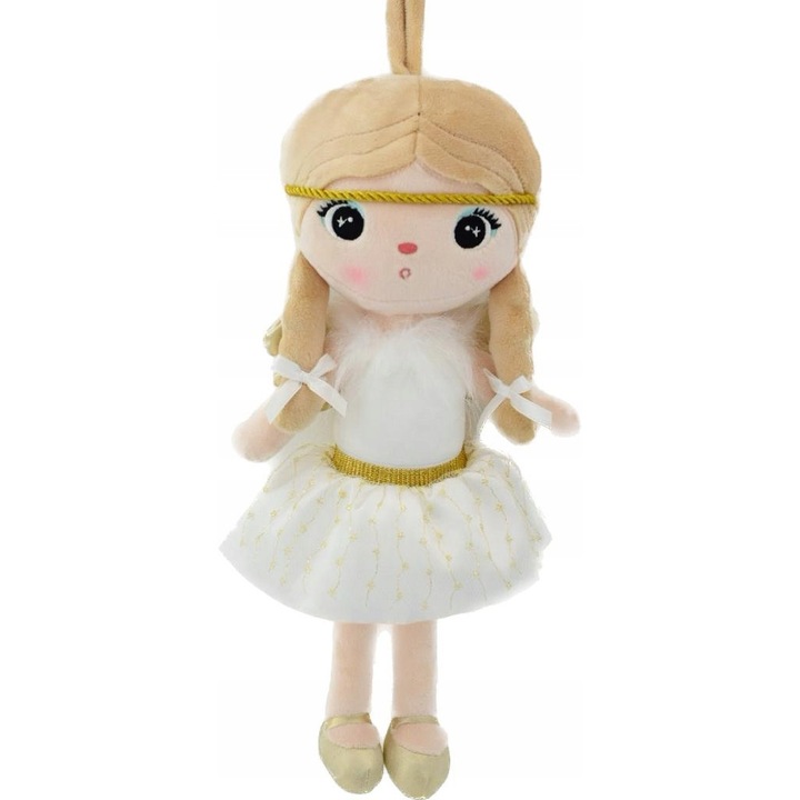 Papusa Aniolek Mini MeToo 30cm, personalizata cu nume, material moale, culori pastelate