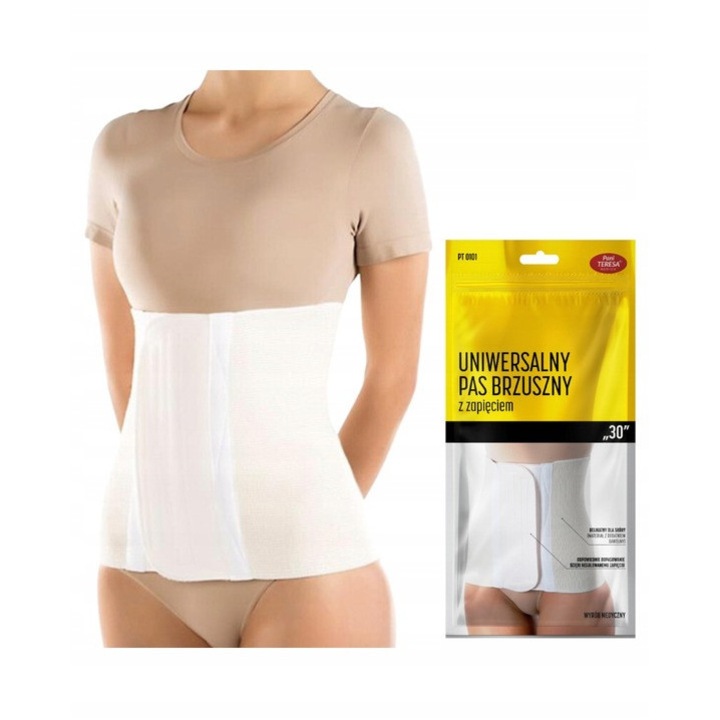 Pancier abdominal universal Pani Teresa PT0101, neopren, 30cm, marime L, prindere velcro