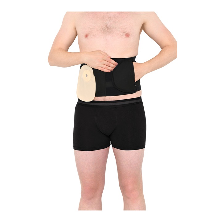 Centura cu gaura decupabila TYTEX Corsinel, suport pentru colostomie/ileostomie/urostomie, neagra, unisex, marimea S