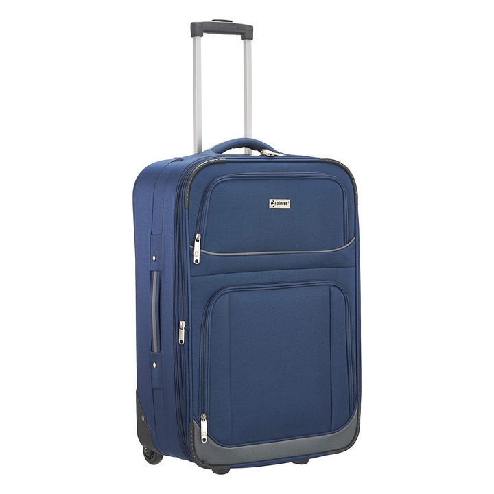 Troler Xplorer, Textil, Albastru, 64cm