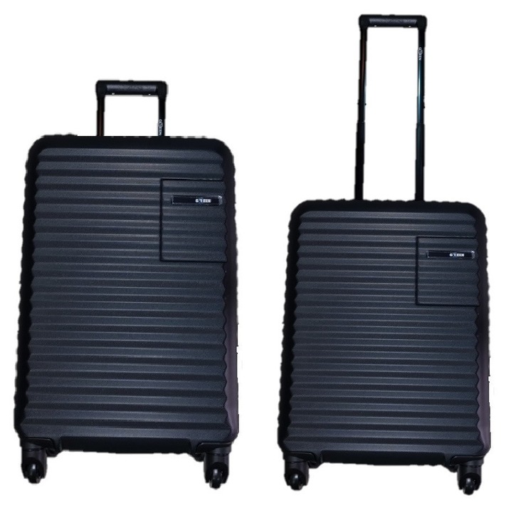 Set 2 trolere, Rain, Rigide, 55/65cm, Negru