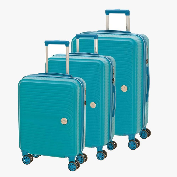 Set 3 trolere, Bartuggi, Dur, 55/67/77cm, Albastru