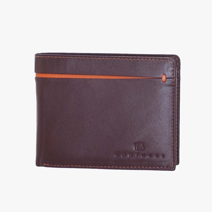 Portofel barbati Bartuggi, Piele, Maro