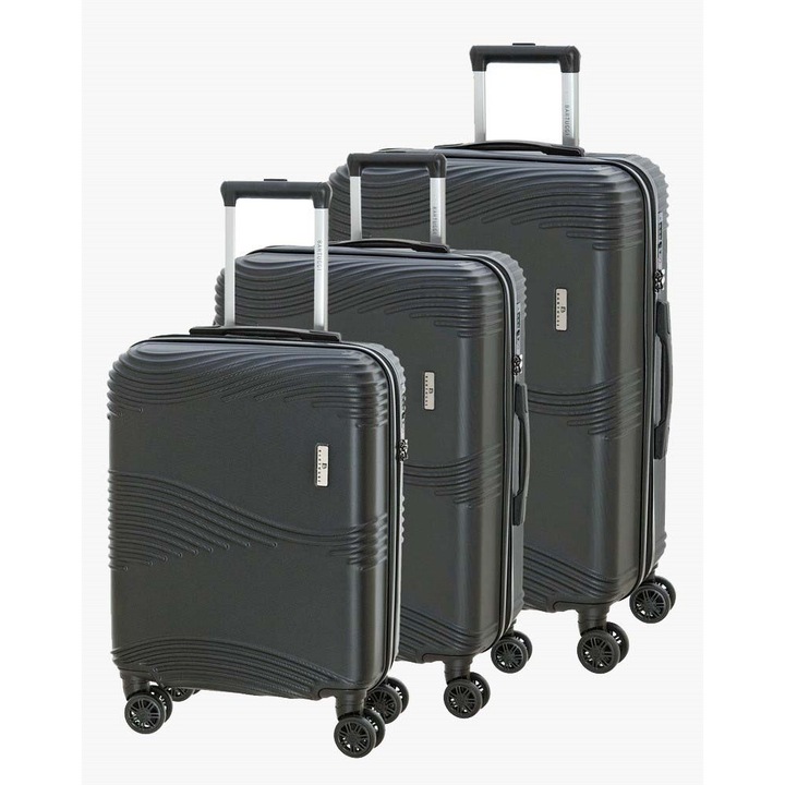 Trolere Bartuggi, Set 77/67/55cm, Negru