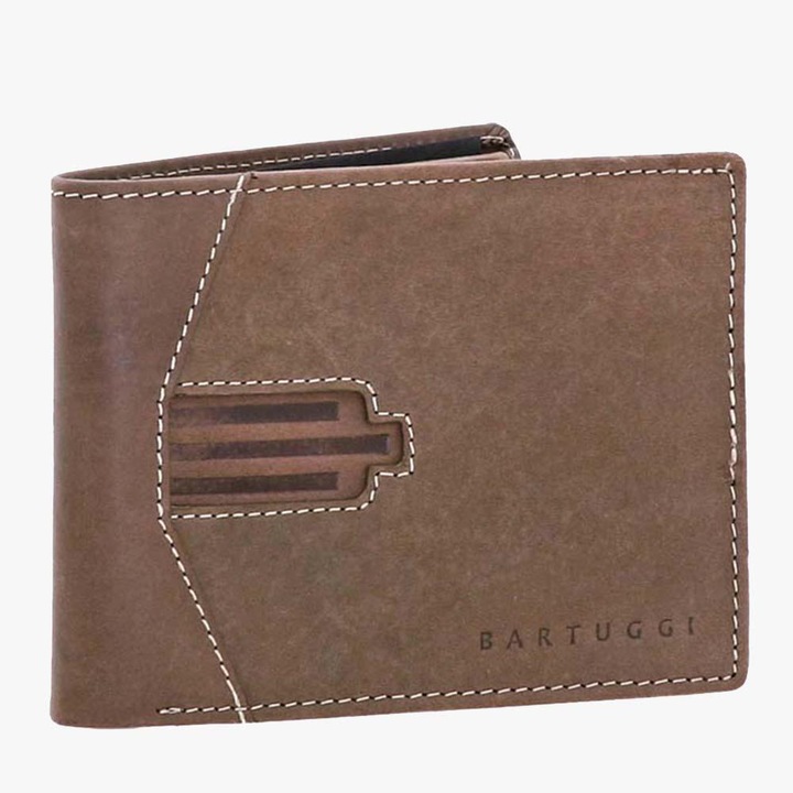 Portofel barbati Bartuggi, Piele, Maro