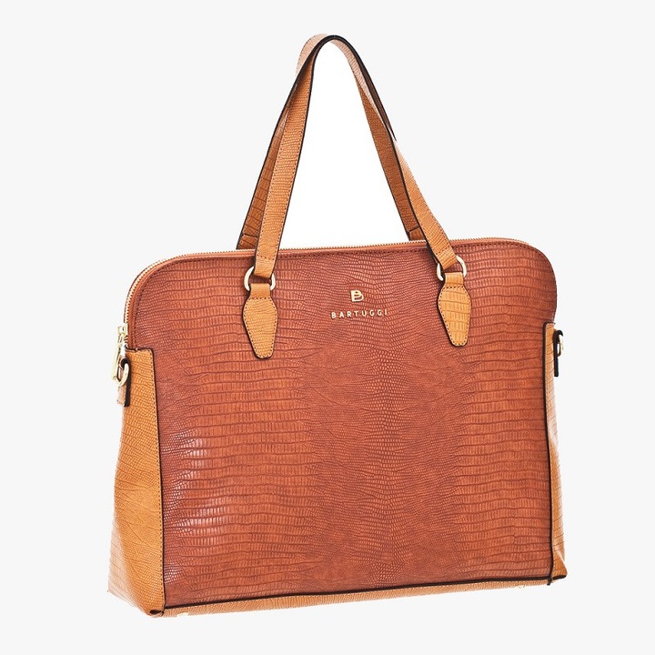 Geanta dama Bartuggi 718-103008, camel, piele eco