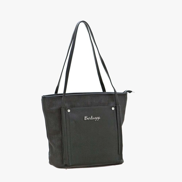 Geanta dama, Bartuggi 718-2867, Piele ecologica, Negru