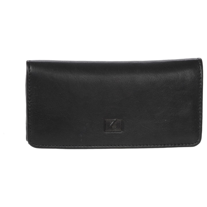 Lavor etui de tutun, piele, negru