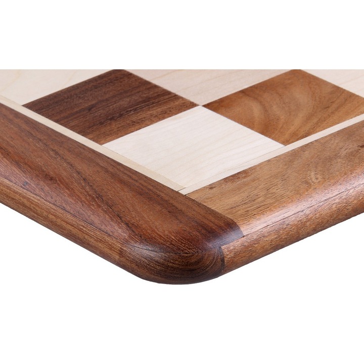Tabla de sah din lemn masiv, Sunrise Chess & Games, acacia indiana/bukspan, 55mm, set
