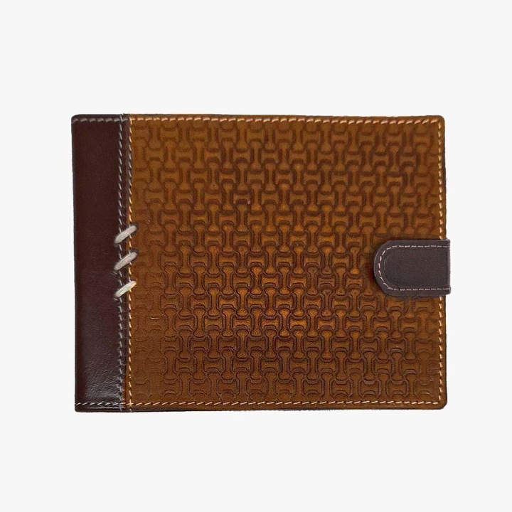 Portofel barbati Bartuggi Andriko, piele ecologica, culoare cappuccino