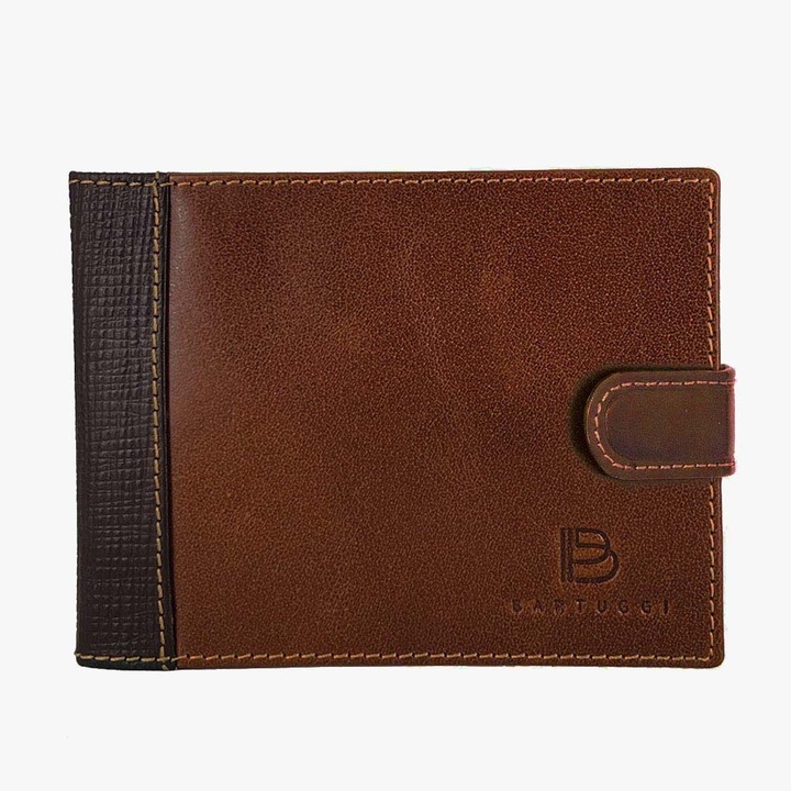 Portofel barbati Bartuggi Andriko, piele ecologica, culoare Kamelo