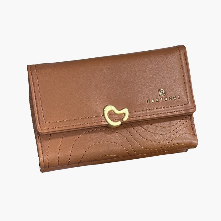 Portofel dama Bartuggi 718-515312, dermatine, culoare kamelo