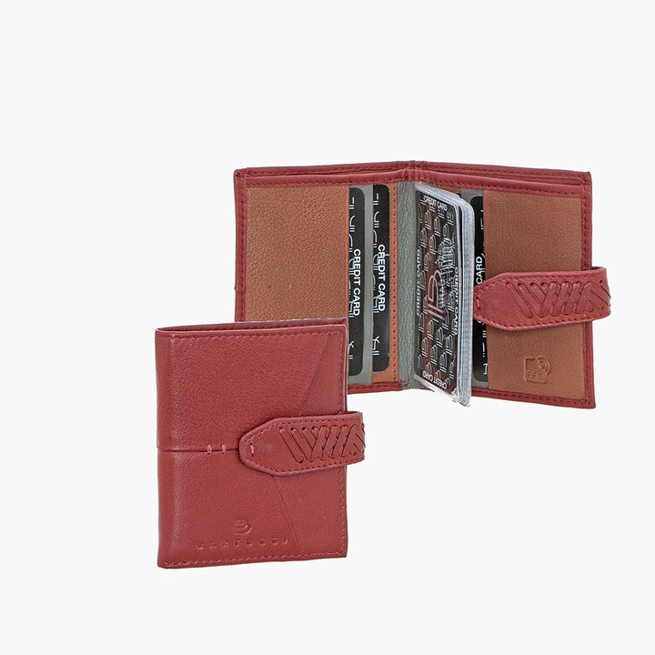 Portofel dama Bartuggi 521-8007, piele, rosu