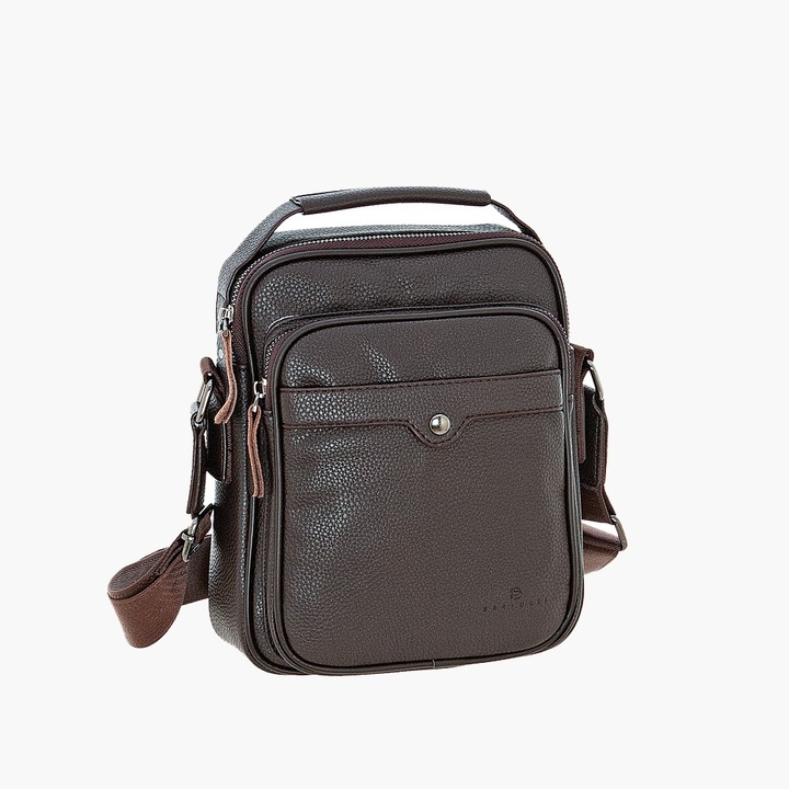 Geanta barbati, Bartuggi, model 718-1802-2, piele, maro